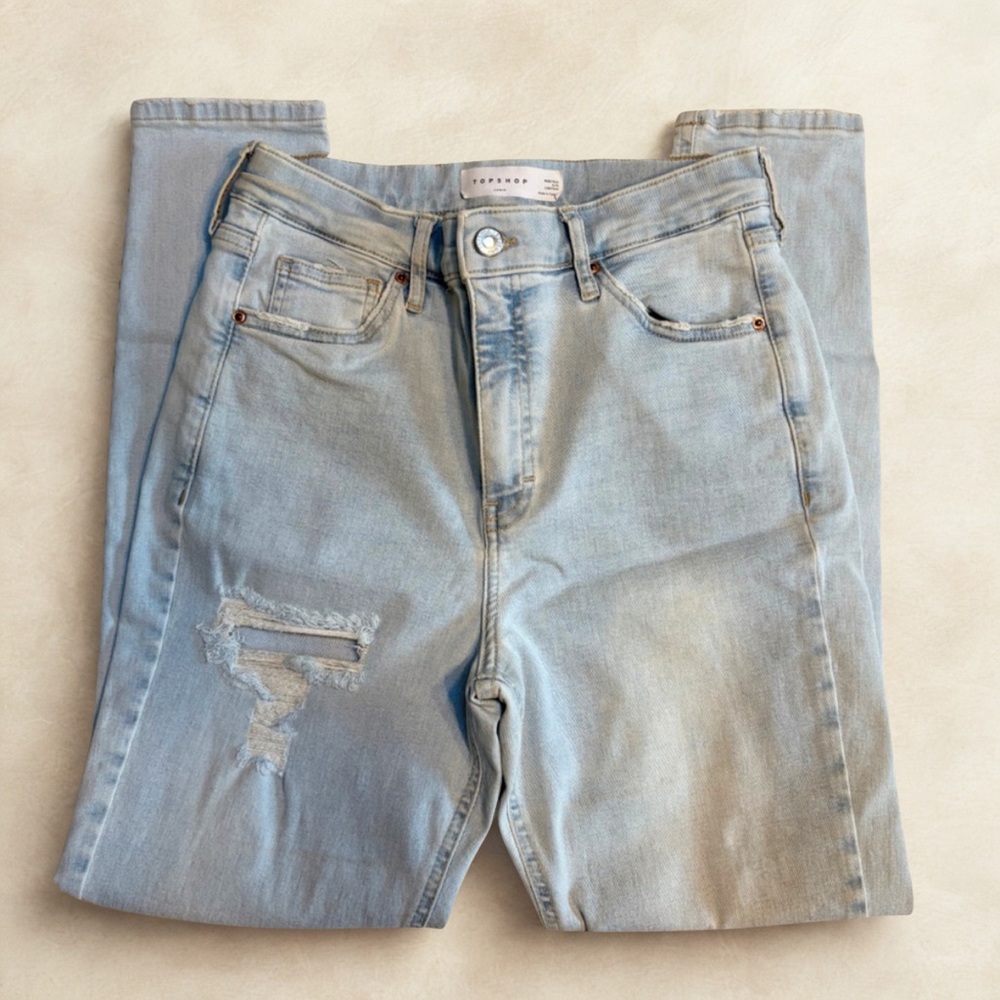 Topshop Light Blue High Rise Jamie Skinny Jeans